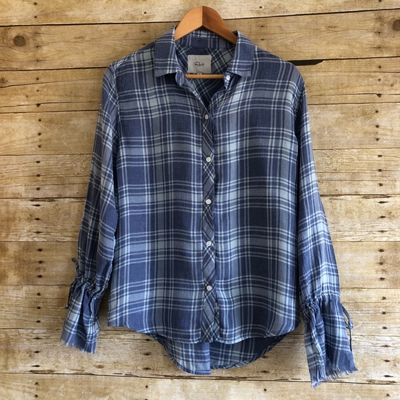 Rails Astrid Cali Blue Tie Cuff Shirt - Picture 3 of 8